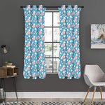 Cute Panda And Parachute Pattern Print Curtain