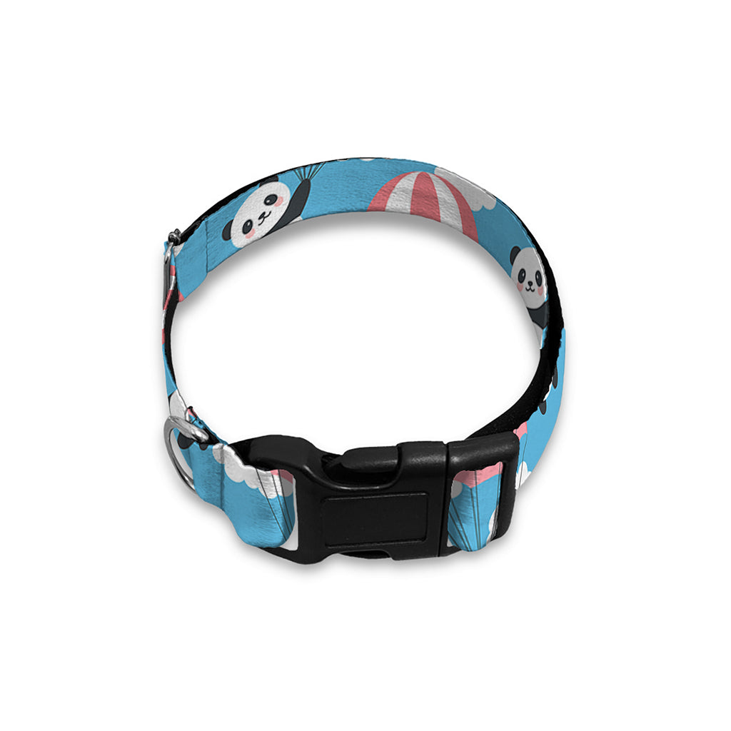 Cute Panda And Parachute Pattern Print Dog Collar