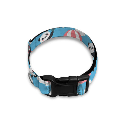 Cute Panda And Parachute Pattern Print Dog Collar