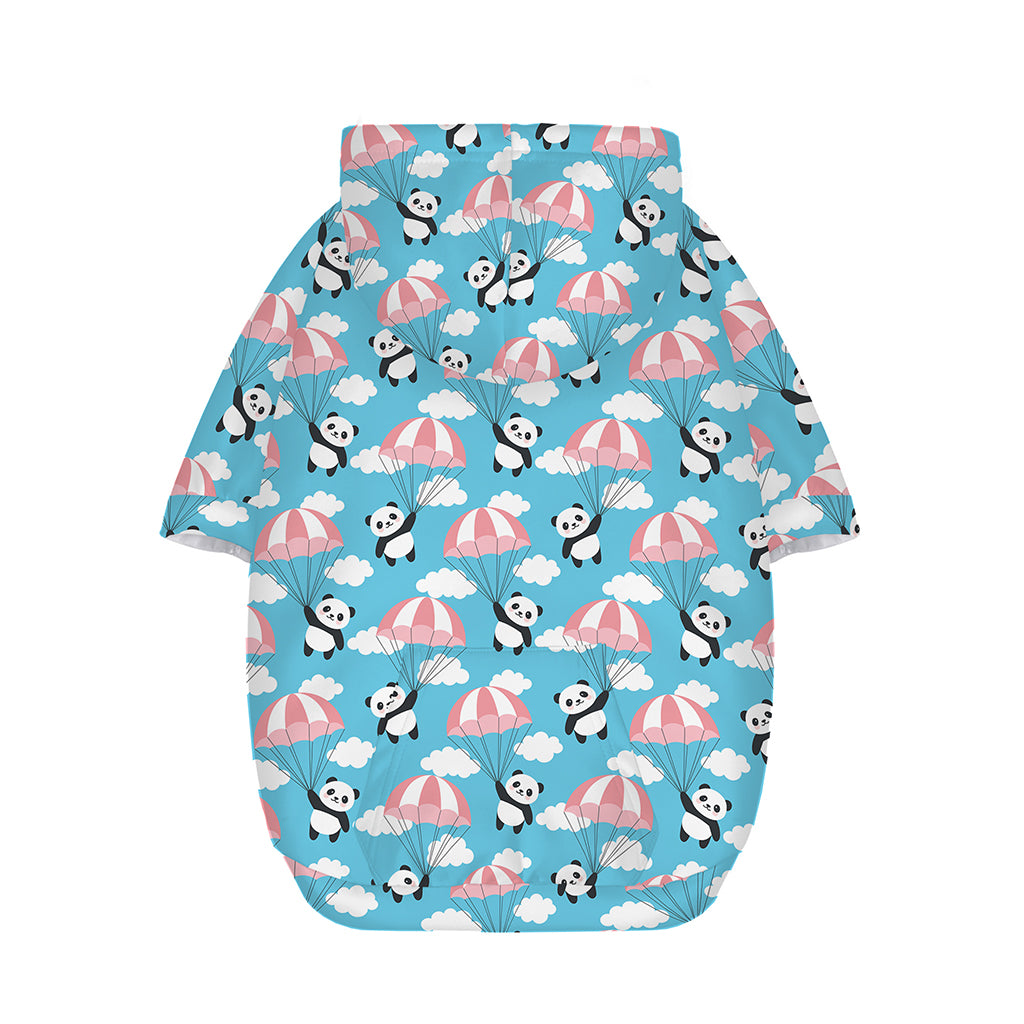 Cute Panda And Parachute Pattern Print Dog Zip Up Hoodie