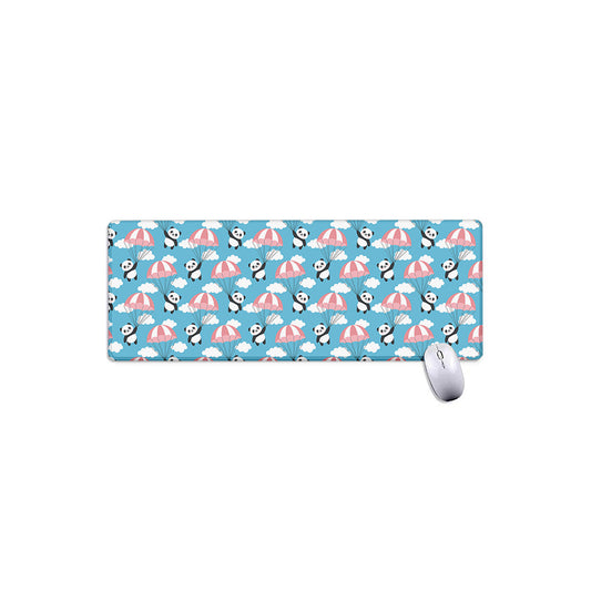 Cute Panda And Parachute Pattern Print Extended Mouse Pad