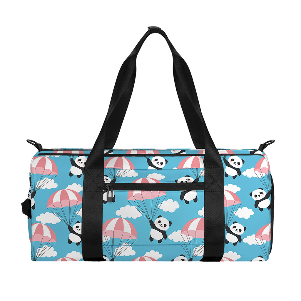 Cute Panda And Parachute Pattern Print Gym Bag