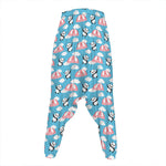 Cute Panda And Parachute Pattern Print Hammer Pants