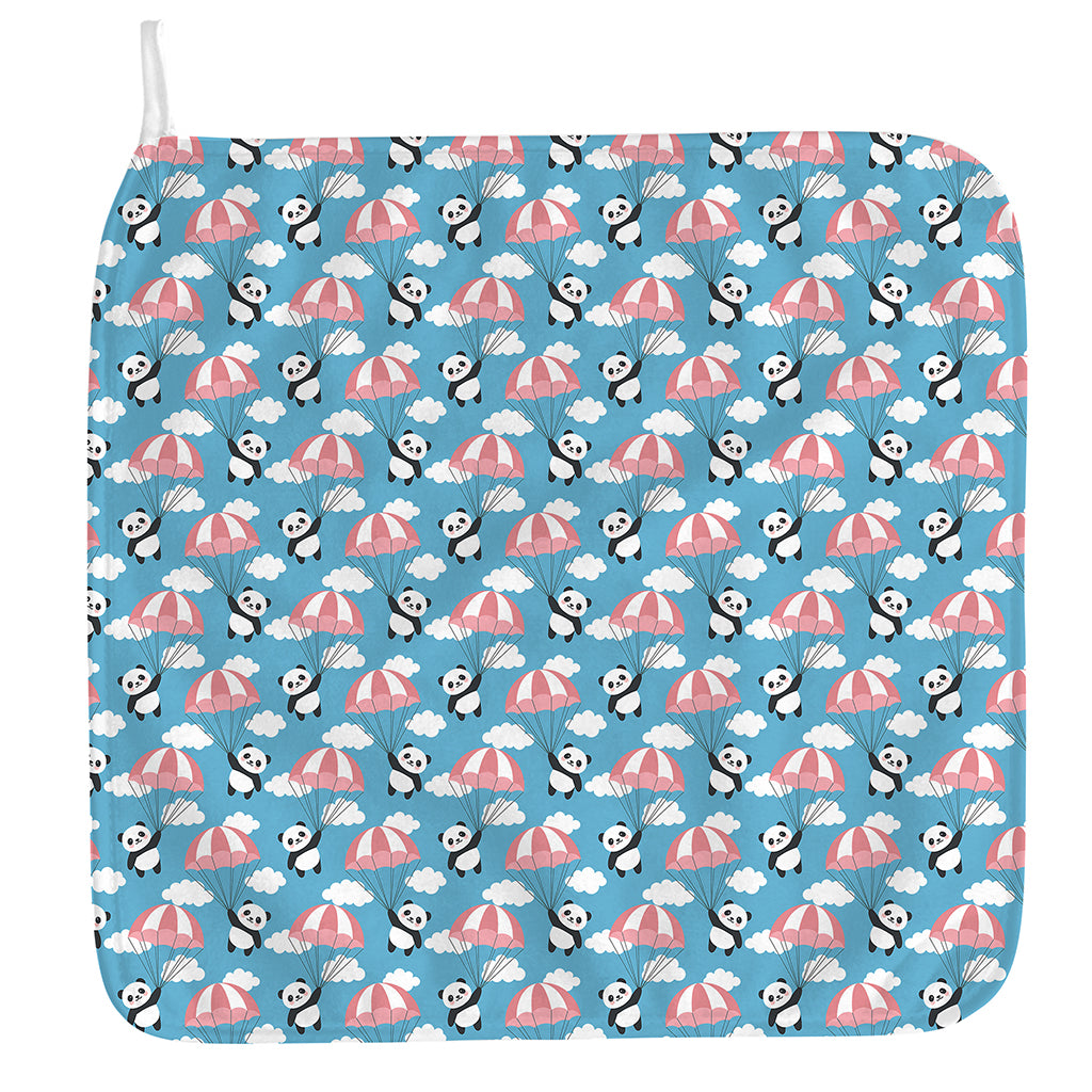 Cute Panda And Parachute Pattern Print Hand Towel