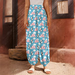 Cute Panda And Parachute Pattern Print Harem Pants