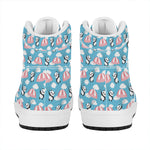 Cute Panda And Parachute Pattern Print High Top Leather Sneakers