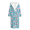 Cute Panda And Parachute Pattern Print Hooded Bathrobe