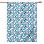 Cute Panda And Parachute Pattern Print House Flag