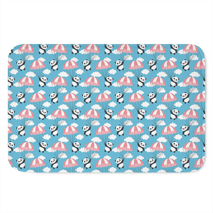 Cute Panda And Parachute Pattern Print Indoor Door Mat