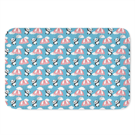 Cute Panda And Parachute Pattern Print Indoor Door Mat
