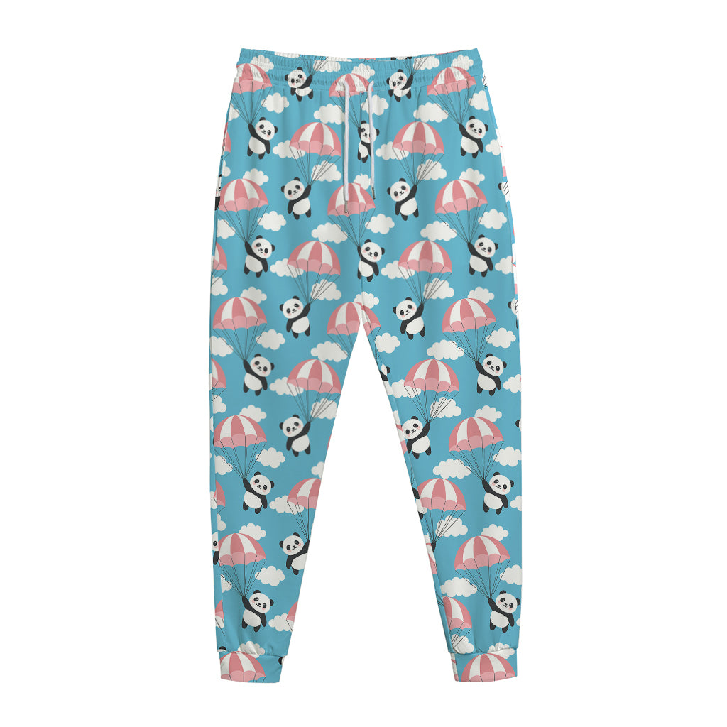 Cute Panda And Parachute Pattern Print Jogger Pants