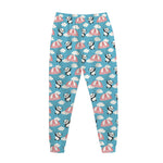 Cute Panda And Parachute Pattern Print Jogger Pants