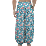 Cute Panda And Parachute Pattern Print Lantern Pants