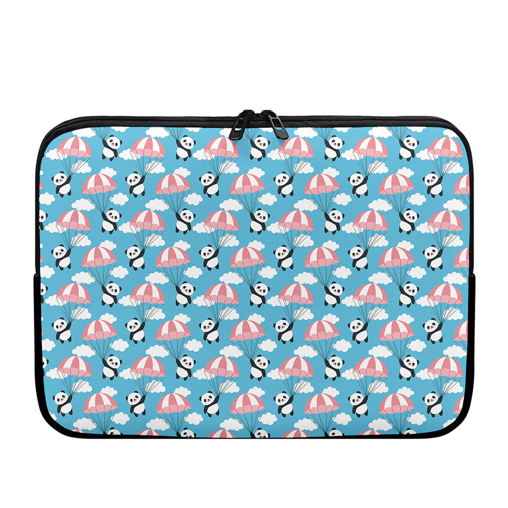 Cute Panda And Parachute Pattern Print Laptop Sleeve