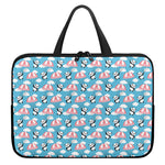 Cute Panda And Parachute Pattern Print Laptop Sleeve With Handle