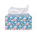 Cute Panda And Parachute Pattern Print Leather Tissue Box Cover