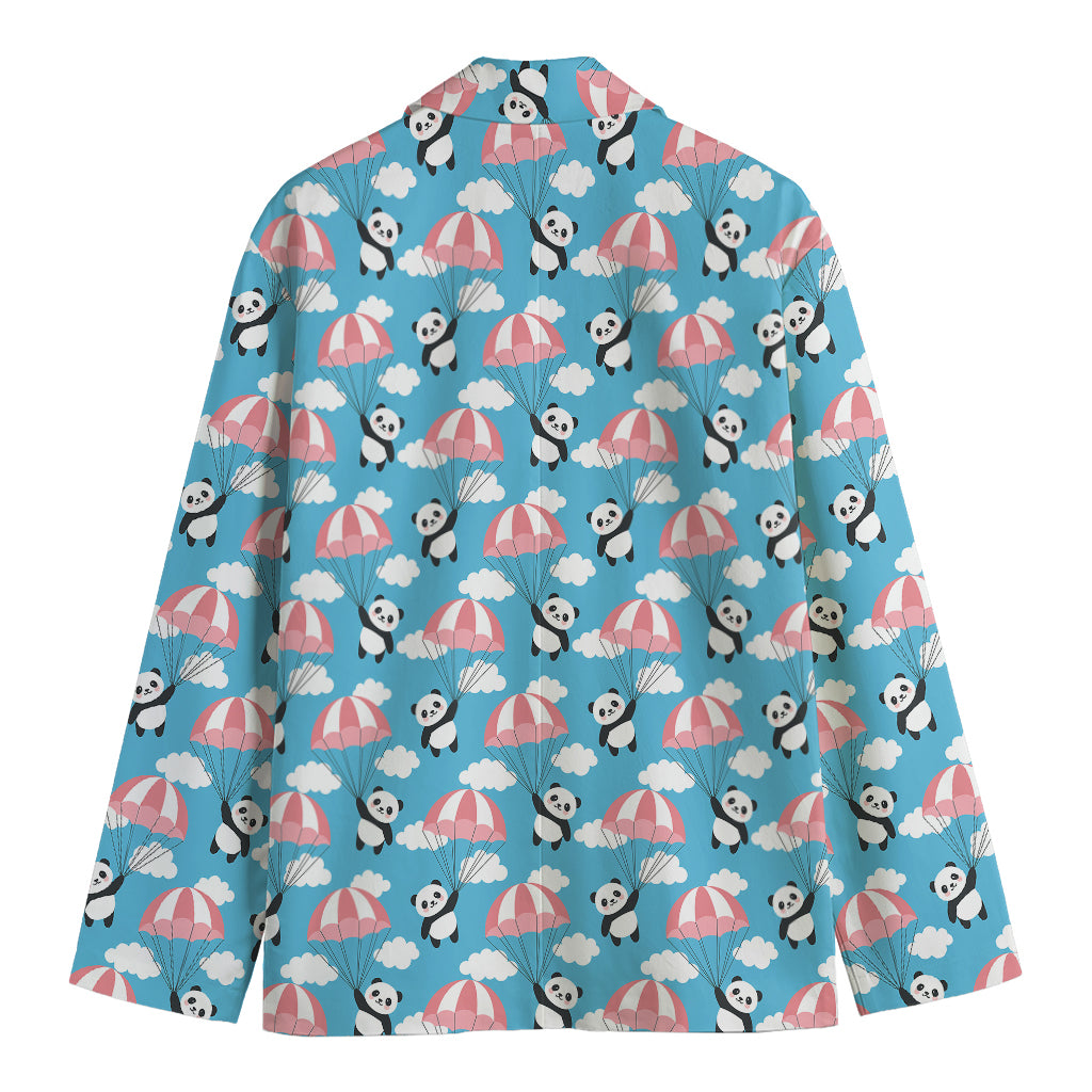 Cute Panda And Parachute Pattern Print Men's Blazer