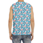 Cute Panda And Parachute Pattern Print Men's Fitness Tank Top