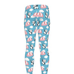 Cute Panda And Parachute Pattern Print Men's leggings