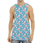 Cute Panda And Parachute Pattern Print Men's Muscle Tank Top