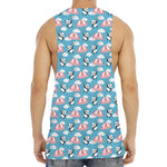 Cute Panda And Parachute Pattern Print Men's Muscle Tank Top