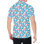 Cute Panda And Parachute Pattern Print Men's Shirt