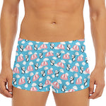 Cute Panda And Parachute Pattern Print Men's Short Boxer Briefs