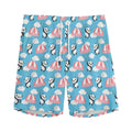 Cute Panda And Parachute Pattern Print Men's Athletic Shorts