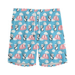 Cute Panda And Parachute Pattern Print Men's Sports Shorts
