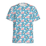 Cute Panda And Parachute Pattern Print Men's Sports T-Shirt
