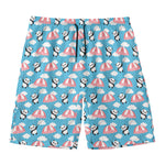 Cute Panda And Parachute Pattern Print Men's Swim Trunks
