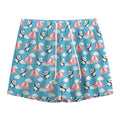 Cute Panda And Parachute Pattern Print Mesh Shorts