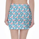Cute Panda And Parachute Pattern Print Pencil Mini Skirt