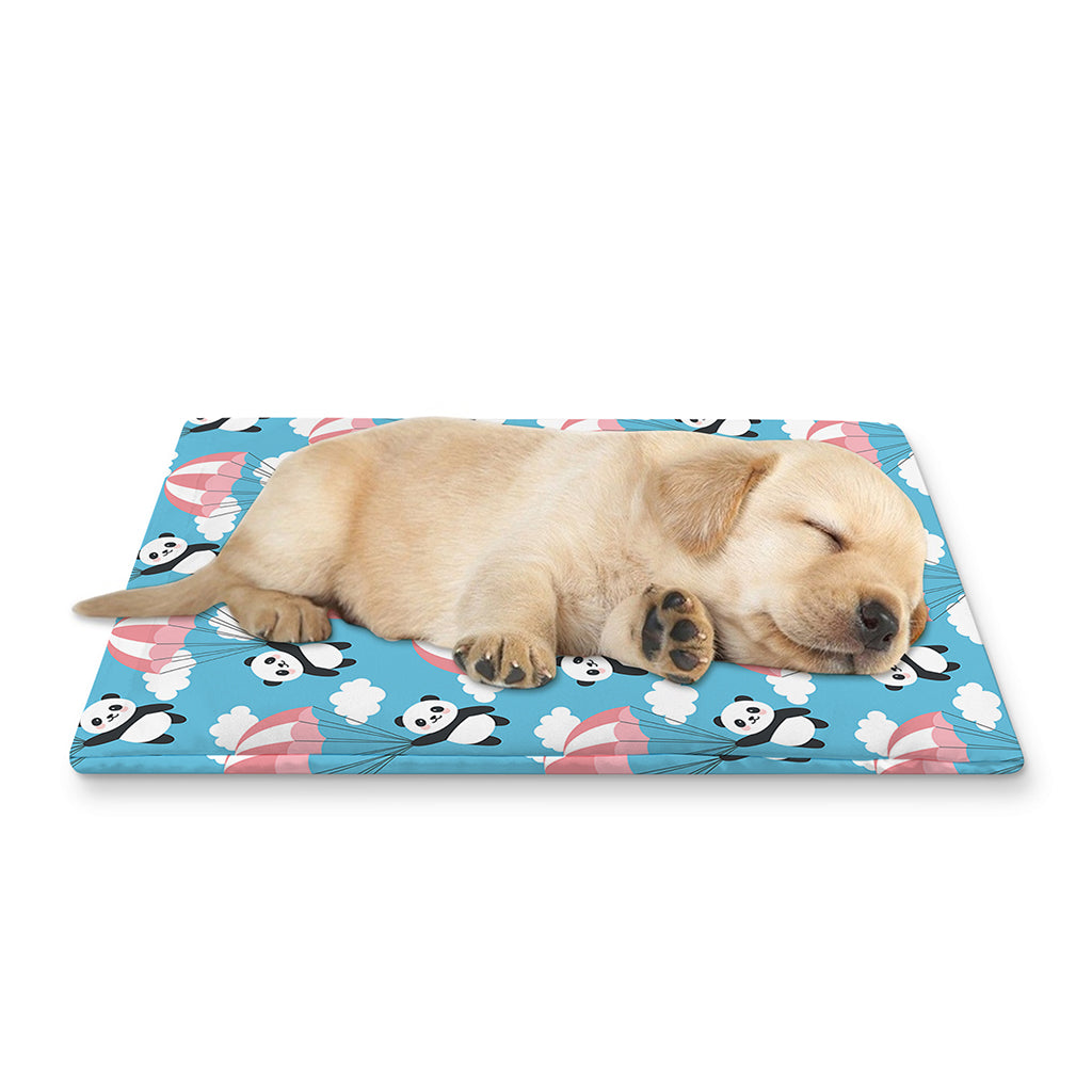Cute Panda And Parachute Pattern Print Pet Cooling Mat Cover