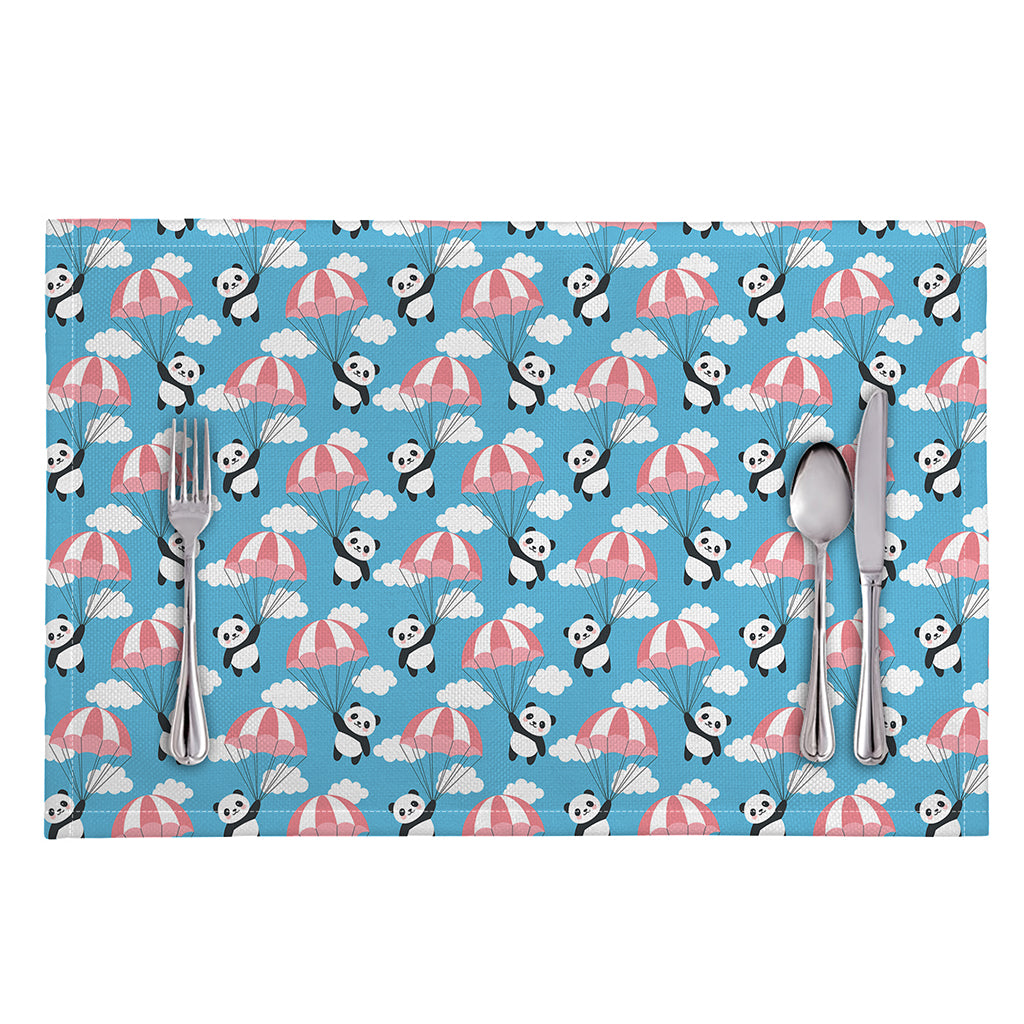 Cute Panda And Parachute Pattern Print Placemat