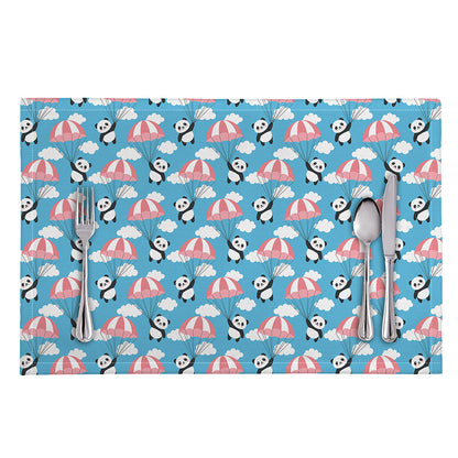 Cute Panda And Parachute Pattern Print Placemat