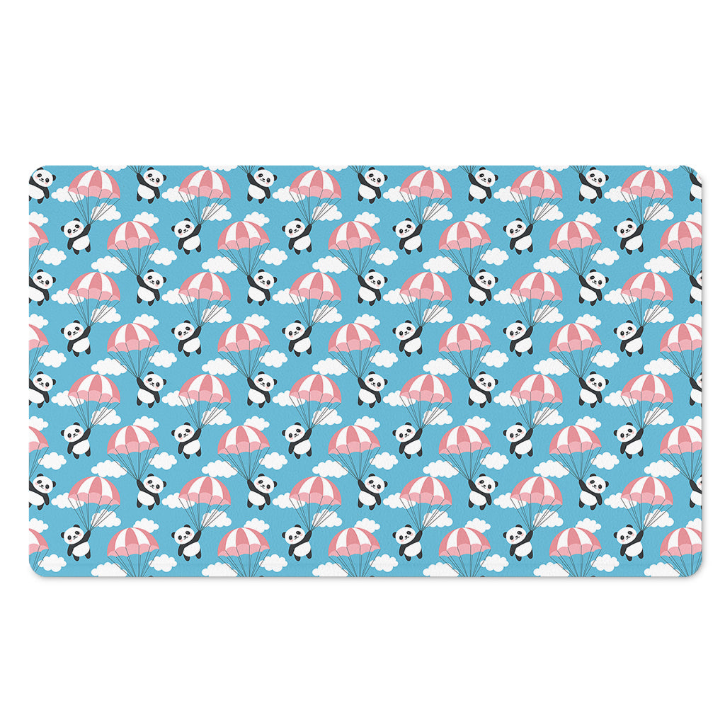 Cute Panda And Parachute Pattern Print Polyester Doormat