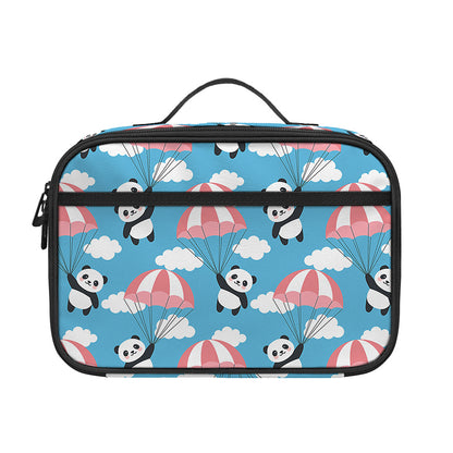 Cute Panda And Parachute Pattern Print Portable Lunch Bag