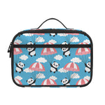 Cute Panda And Parachute Pattern Print Portable Lunch Bag