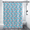 Cute Panda And Parachute Pattern Print Premium Shower Curtain