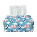 Cute Panda And Parachute Pattern Print Rectangle Tissue Box Cover