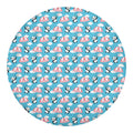 Cute Panda And Parachute Pattern Print Round Blanket