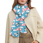 Cute Panda And Parachute Pattern Print Scarf