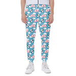 Cute Panda And Parachute Pattern Print Scuba Joggers