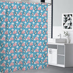Cute Panda And Parachute Pattern Print Shower Curtain