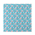 Cute Panda And Parachute Pattern Print Silk Bandana