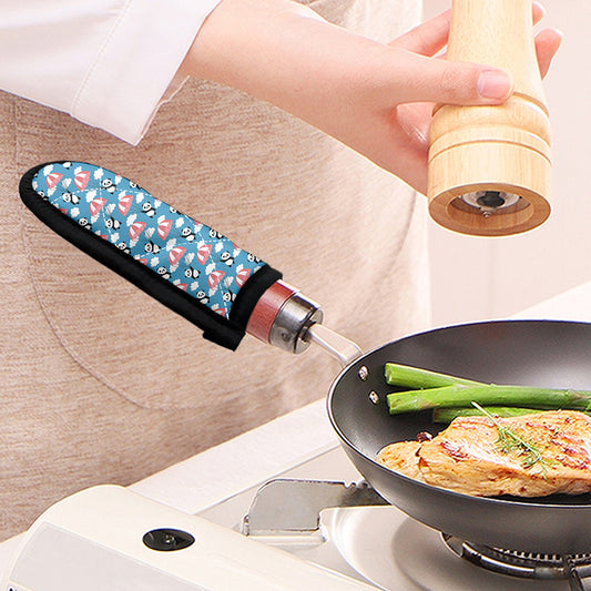 Cute Panda And Parachute Pattern Print Skillet Handle Cover