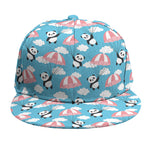 Cute Panda And Parachute Pattern Print Snapback Cap