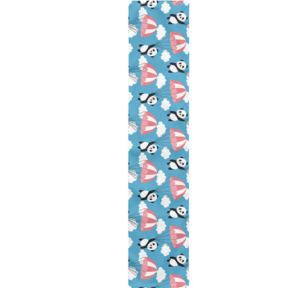 Cute Panda And Parachute Pattern Print Table Runner