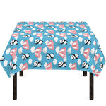 Cute Panda And Parachute Pattern Print Tablecloth
